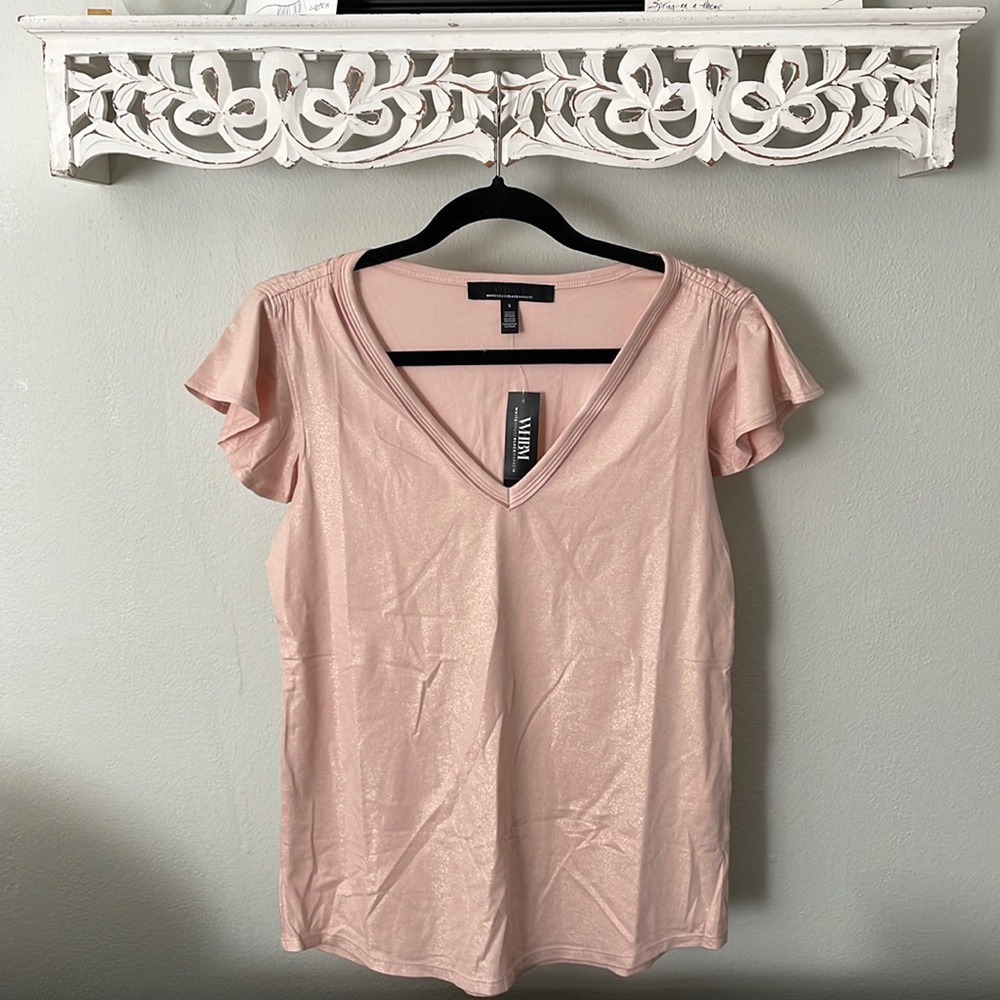 WHBM Pink Glitter shirt NWT 💕💗